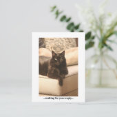 ...wachten...briefkaart feestdagenkaart (Staand voorkant)