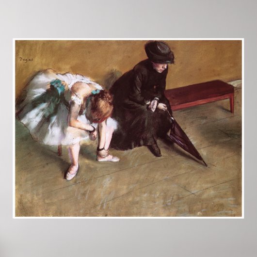 Wachten, c. 1882, Edgar Degas Poster (Voorkant)