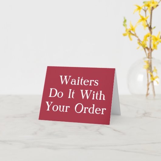 Wachten doen het met uw bestelling kaart (Gele Bloem)