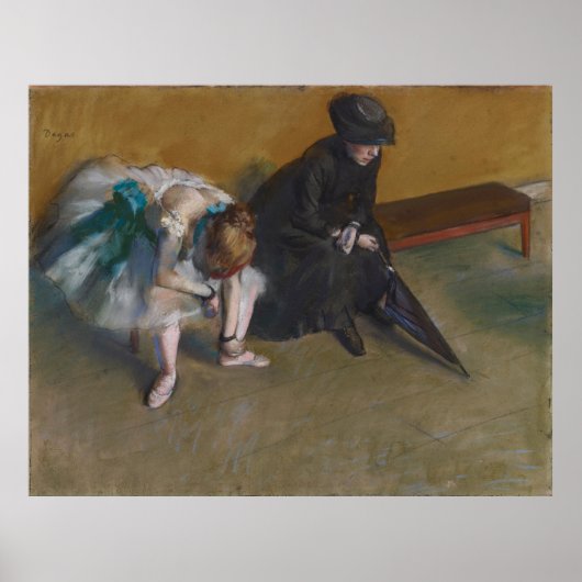Wachten door Edgar Degas Poster (Voorkant)