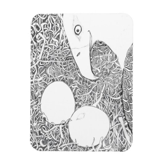 WACHTEN EN WACHTEN OP DE EIEREN OM TE HAREN MAGNEET (Verticaal)