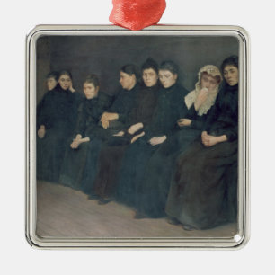 Wachten in de kliniek, 1888 metalen ornament