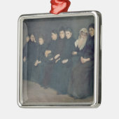 Wachten in de kliniek, 1888 metalen ornament (Links)