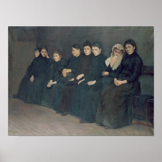 Wachten in de kliniek, 1888 poster (Voorkant)