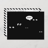 wachten in het donker : verrassingsfeest ! uitnodiging briefkaart (Voorkant / Achterkant)