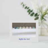 Wachten in het Sneeuw briefkaart (Staand voorkant)