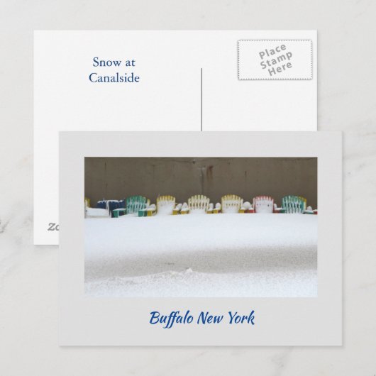 Wachten in het Sneeuw briefkaart (Voorkant / Achterkant)