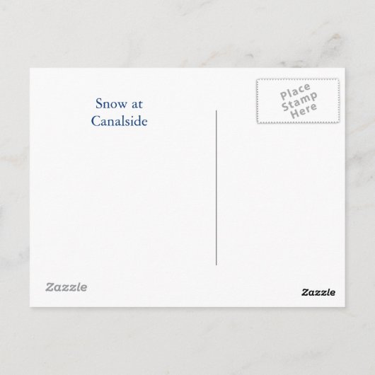 Wachten in het Sneeuw briefkaart (Achterkant)