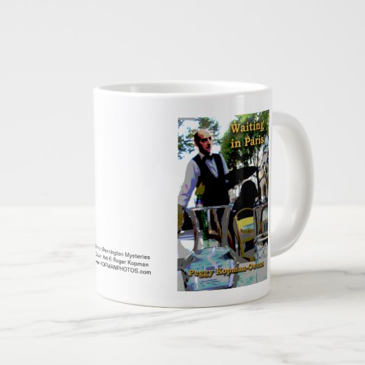 "Wachten in Parijs" Grote Koffiekop (Voorkant rechts)