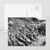 Wachten in Trenches WWI Briefkaart (Voorkant / Achterkant)