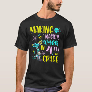 Wachten maken in 4e gradverkuistermachine terug na t-shirt