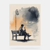 Wachten met een Roos – Onuitgesproken Liefde Acryl Bord (Voorkant)