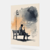 Wachten met een Roos – Onuitgesproken Liefde Acryl Bord (Hoek)