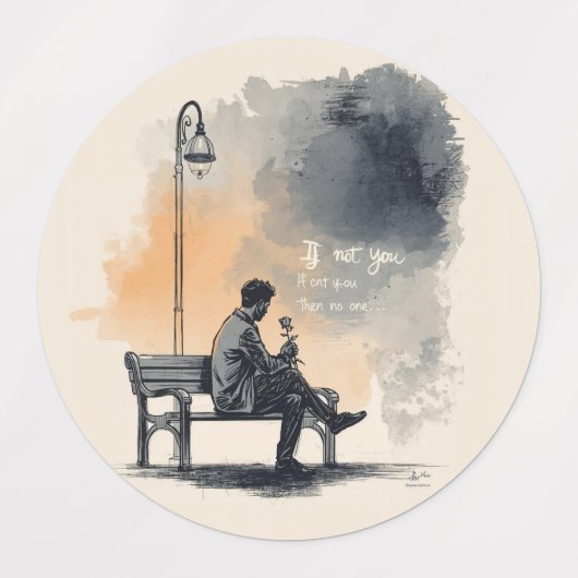 Wachten met een Roos – Onuitgesproken Liefde Labels (Design 1)