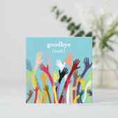 Wachten met Farewell Party Invitation Kaart (Staand voorkant)