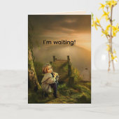 WACHTEN OM NA TE DENKEN OVER JE-MISSING YOU KAART (Gele Bloem)