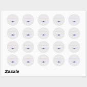 Wachten op Abstracte kunst Ronde Sticker (Vel)