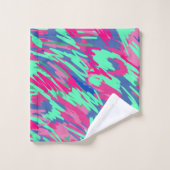 Wachten op Abstracte voorjaarsafdrukken Bad Handdoek (Wasdoekje)