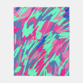 Wachten op Abstracte voorjaarsafdrukken Fleece Deken (Voorkant)