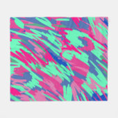 Wachten op Abstracte voorjaarsafdrukken Fleece Deken (Voorkant (Horizontaal))