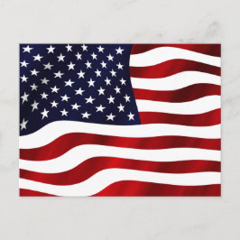 Wachten op Amerikaanse vlag Briefkaart