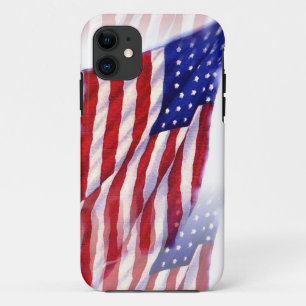 Wachten op Amerikaanse vlag iPhone 11 Hoesje
