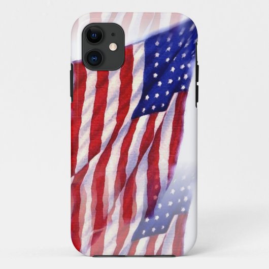 Wachten op Amerikaanse vlag Case-Mate iPhone Case (Achterkant)