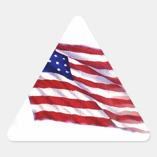 Wachten op Amerikaanse vlag Sticker (Voorkant)