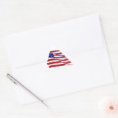 Wachten op Amerikaanse vlag Sticker (Envelop)