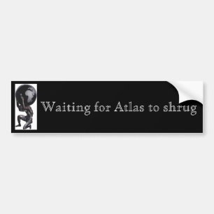 Wachten op Atlas tot tapijt Bumpersticker
