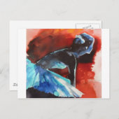 wachten op ballerina briefkaart (Voorkant / Achterkant)