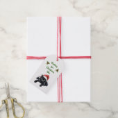 Wachten op Christmas Cat Gift Label Cadeaulabel (Met Touw)