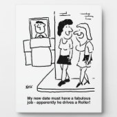 Wachten op date die "een roller" rijdt Grappig Fotoplaat (Voorkant)