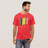 Wachten op de Belgische vlag De Rode Duivels T-Shi T-shirt (Voorkant volledig)
