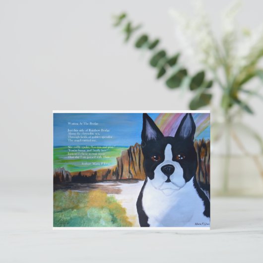 Wachten op de brug briefkaart (Staand voorkant)