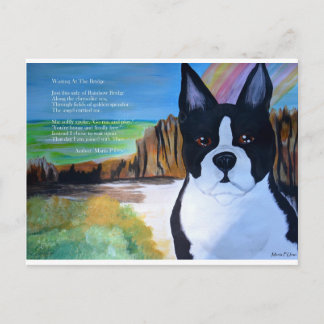 Wachten op de brug briefkaart