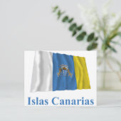 Wachten op de Canarische Eilanden met naam in het  Briefkaart (Staand voorkant)