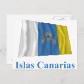 Wachten op de Canarische Eilanden met naam in het  Briefkaart (Voorkant / Achterkant)