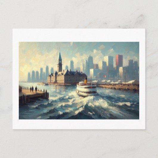 Wachten op de ferry, briefkaart (Voorkant)