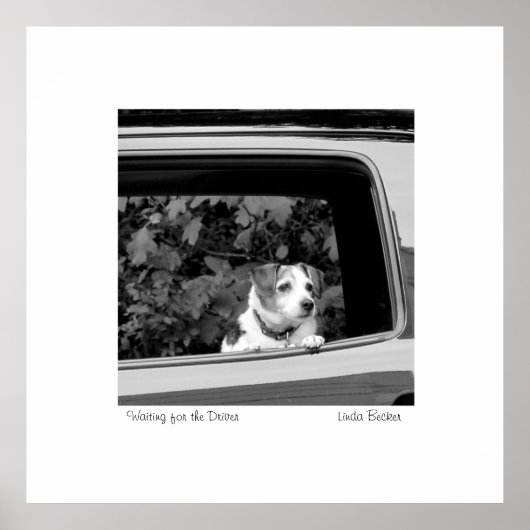 Wachten op de foto van de chauffeur door Linda Bec Poster (Voorkant)