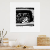 Wachten op de foto van de chauffeur door Linda Bec Poster (Keuken)