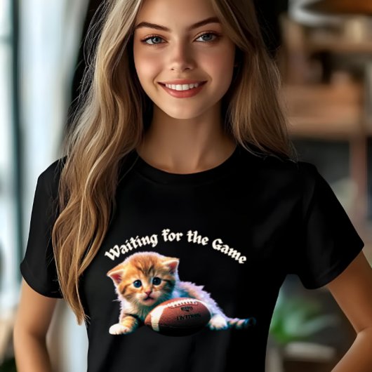 Wachten op de Game Cat Tri-Blend Shirt