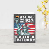 Wachten Op De Grote Mooie Overlijdensadvertentie G Kaart (Gele Bloem)