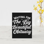 Wachten op de grote mooie overlijdensadvertentie kaart (Gele Bloem)