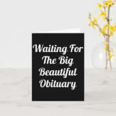 Wachten op de grote mooie overlijdensadvertentie kaart (Gele Bloem)