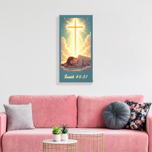 Wachten op de Heer Canvas Afdruk (Insitu (Woonkamer))