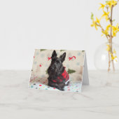 Wachten op de kerstkaart (met tekst) kaart (Gele Bloem)