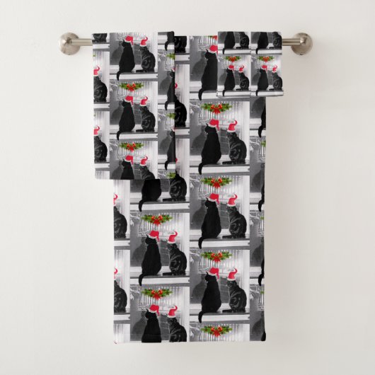 Wachten op de kerstman bad handdoek (Insitu)