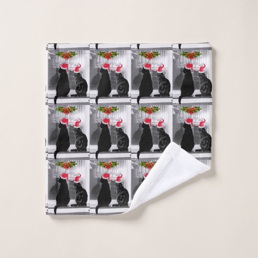 Wachten op de kerstman bad handdoek (Wasdoekje)