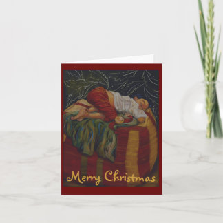 Wachten op de kerstman feestdagen kaart